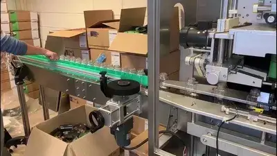 Shrink Sleeve Applicator & Shrink Tunnel for Shampoo Bottle Labeling